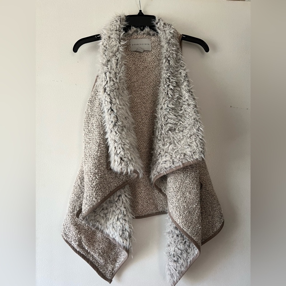 Faux fur lined vest